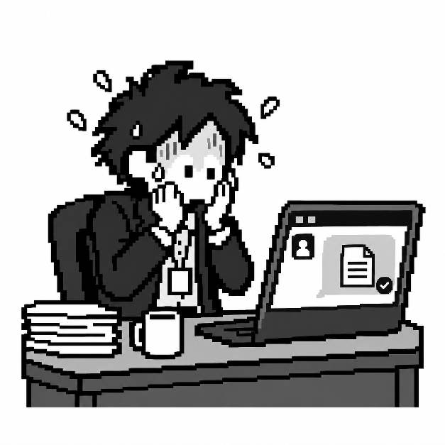 送ったあとに気づいて青ざめる会社員